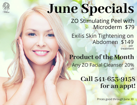 June 2018 Specials at Willow
