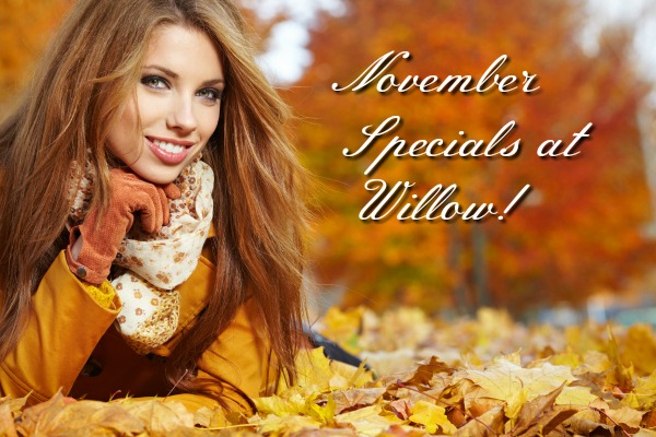 November Specials at Willow Health and Aesthetics in Eugene