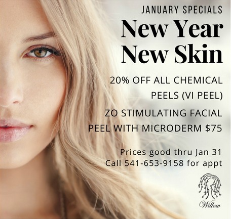 Willow Health and Aesthetics January Specials 2018