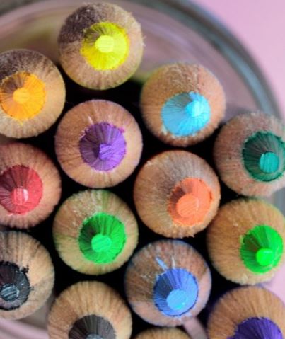 Pencils of all different shades