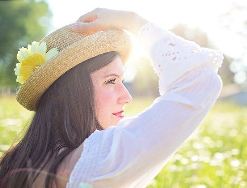 Woman Greets Spring